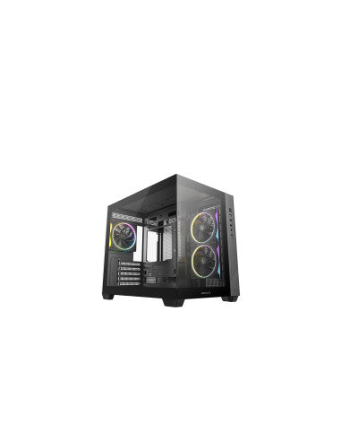 DEEPCOOL CASE MICRO ATX CG330 3F BLK 2xTG 3xARGB FAN (sup 360)