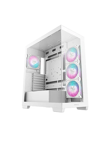 DEEPCOOL CASE MID TOWER CG580 WH 4F WHITE 2*TG 4x120 PWM+ARGB FAN