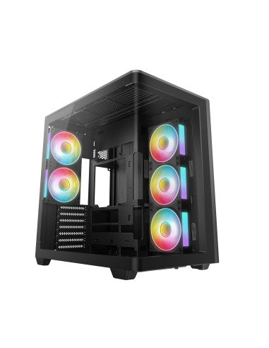DEEPCOOL CASE MID TOWER CG590U 5F BLACK 5xARGB TG PANORAMICO