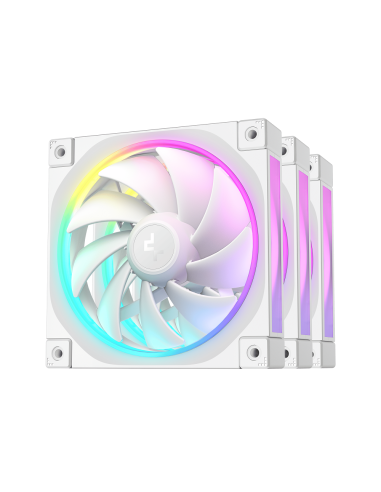 DEEPCOOL VENTOLE CASE FL12 BIANCA ARGB PWM BASSO RUMORE (kit 3 ventole)