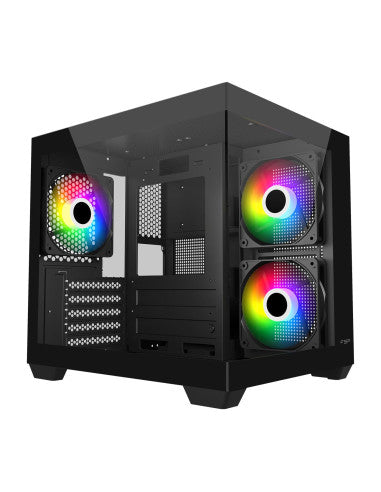 FSP FORTRON CASE M.TOWER S140 USB3*1 USB2.0*2, 120mm REVERSE ARGB FAN* 2 &
