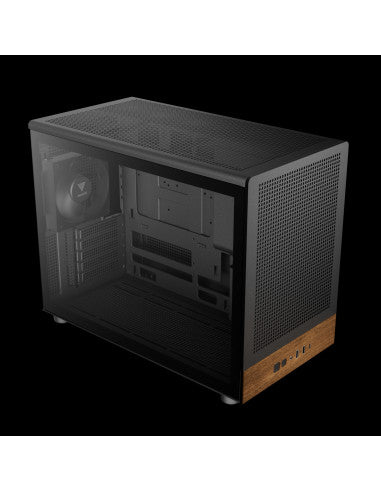 GAMDIAS CASE MICRO TOWER ATHENA M4M WOOD 3x120 FRONTALE IN RETE NOCE