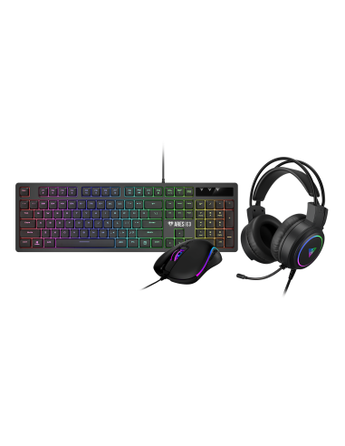 GAMDIAS KIT TAST + MOUSE + CUFFIE POSEIDON E2 3-IN-1 TAST MEMBRANA MOUSE OT