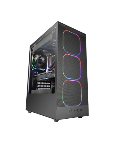 MARSGAMING CASE MID TOWER MC-NEBULA TG 4ARGB+HUB MESH